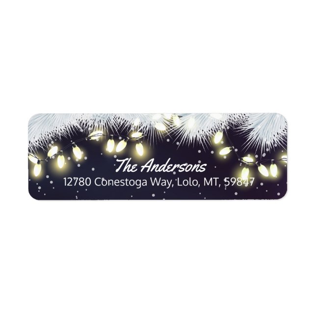 Merry Christmas & Happy New Year Holiday Greetings Label (Front)