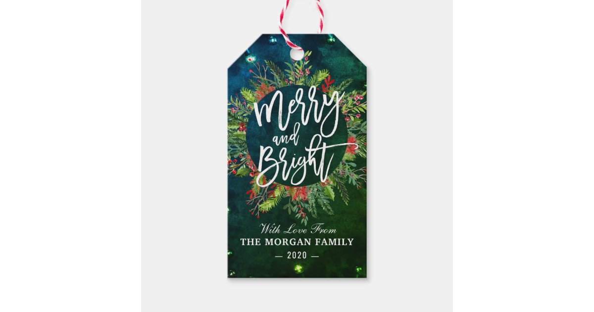 Merry Christmas Happy New Year Holiday Santa Party Gift Tags Zazzlecom