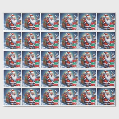 Merry Christmas Happy New Year Holiday Season Wrapping Paper