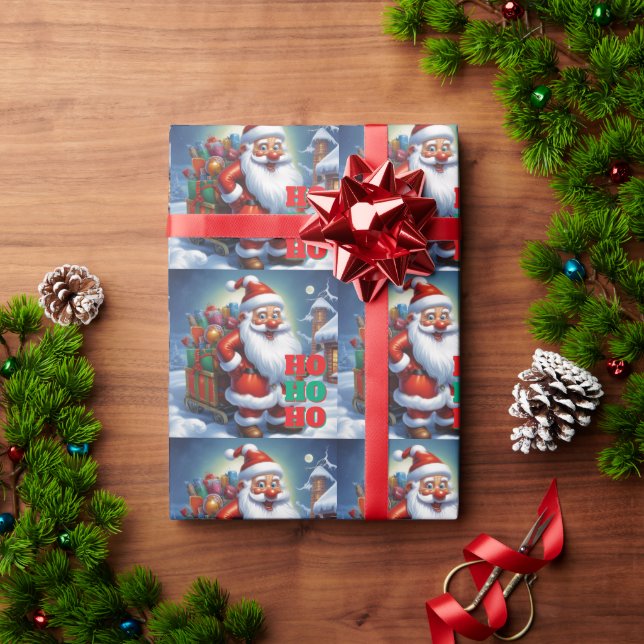 Merry Christmas Happy New Year Holiday Season Wrapping Paper (Holiday Gift)