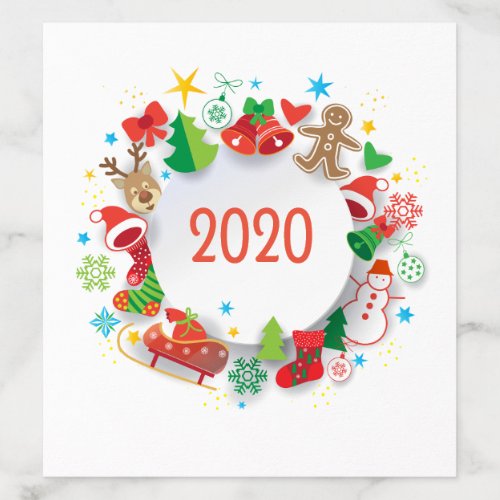 Merry Christmas Happy New Year Holiday XMAS Snow Envelope Liner