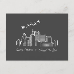 Merry Christmas Happy New Year Houston Texas Postcard