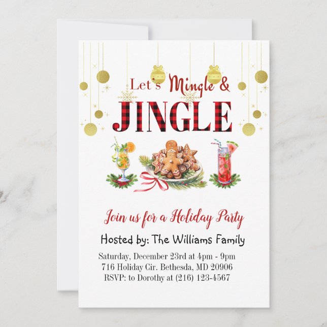  Merry Christmas & Happy New Year Invitation card (Front)