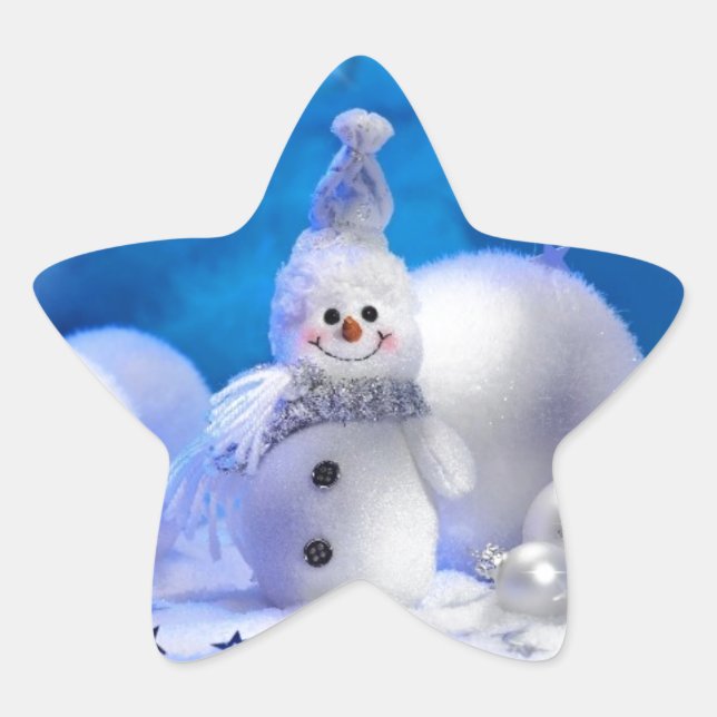 Merry Christmas Happy New Year - Joyful holidays Star Sticker (Front)