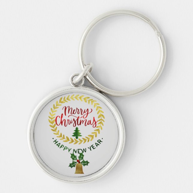 Merry Christmas & happy new year: Keychain (Front)