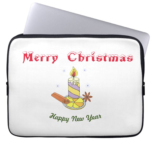 Merry christmas Happy New Year        Laptop Sleeve (Front)