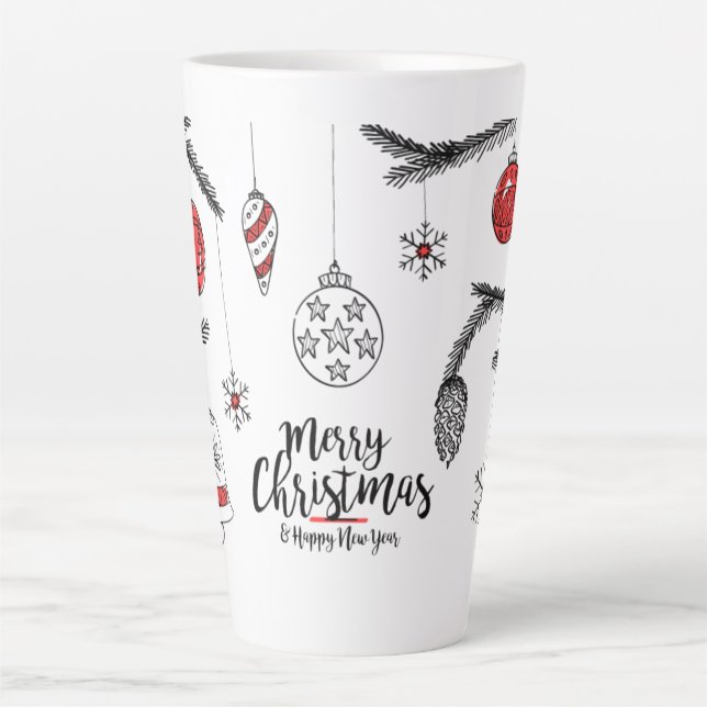 Merry Christmas & Happy New Year Latte Mug (Front)
