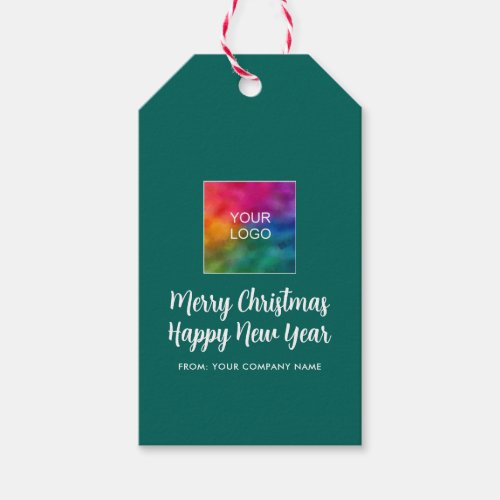 Merry Christmas Happy New Year Logo Calligraphy Gift Tags