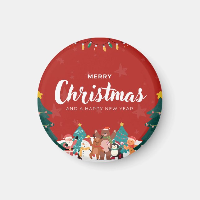 🎄 Merry Christmas & Happy New Year – Magnet (Front)