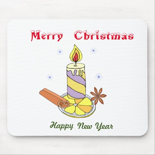 Merry christmas Happy New Year       Mouse Pad