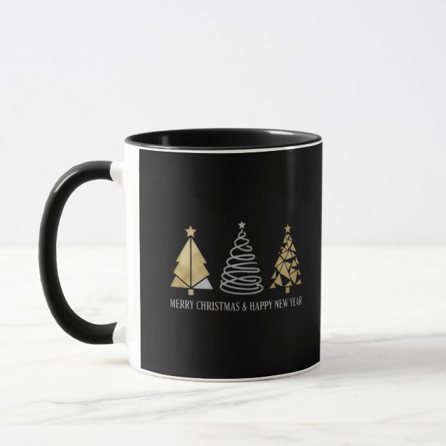 Merry Christmas & Happy New Year": Mug (Left)