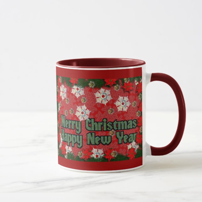 Merry Christmas Happy New Year Mug (Right)