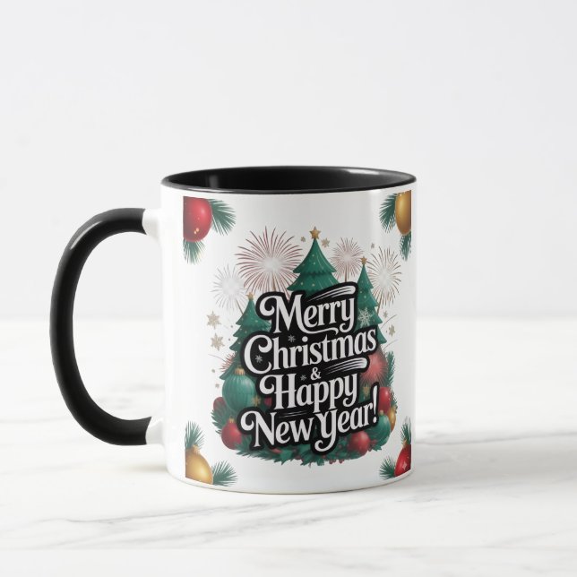 Merry Christmas & happy New year Mug (Left)