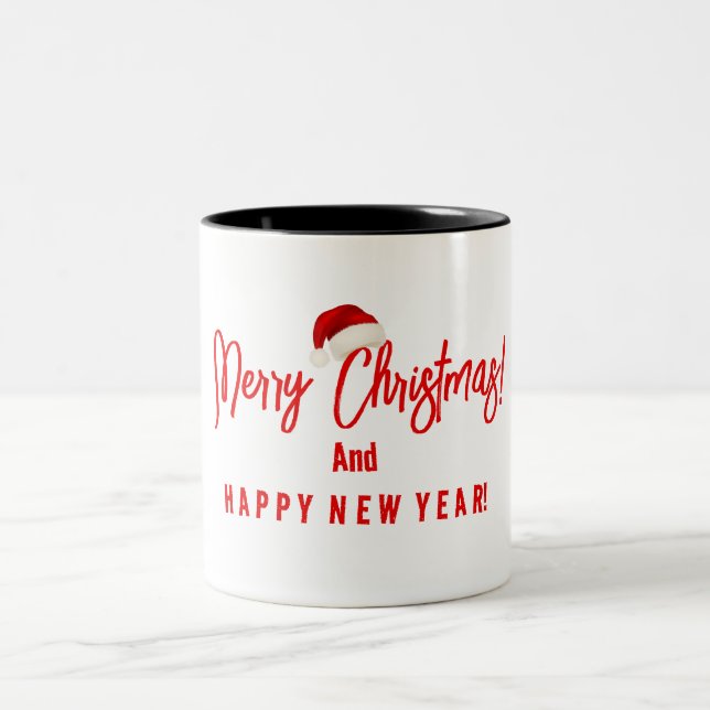 Merry Christmas Happy New Year Mug (Center)