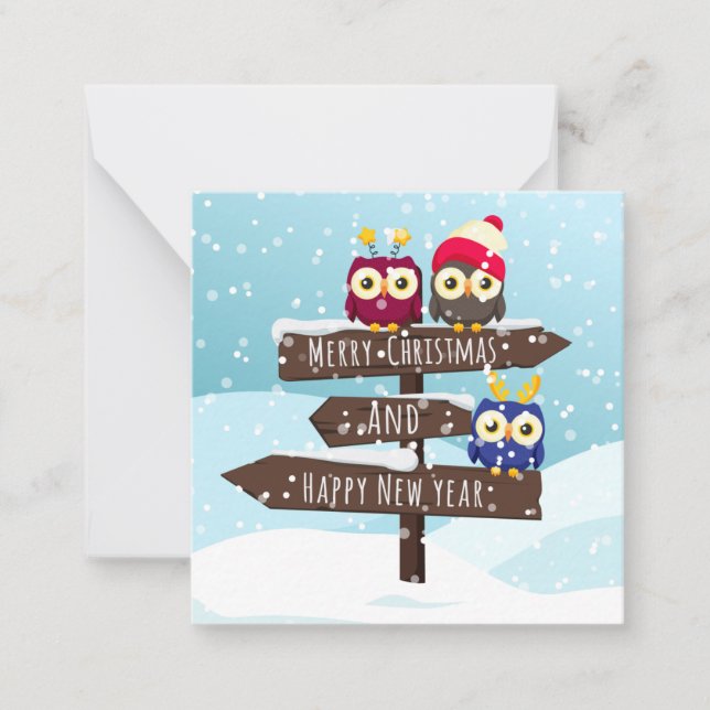 Merry Christmas/Happy New Year Note Card (Front)