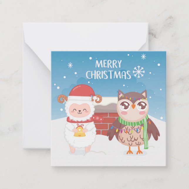 Merry Christmas/Happy New Year Note Card (Front)
