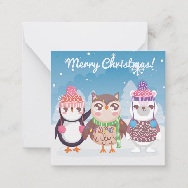 Merry Christmas/Happy New Year Note Card (Front)