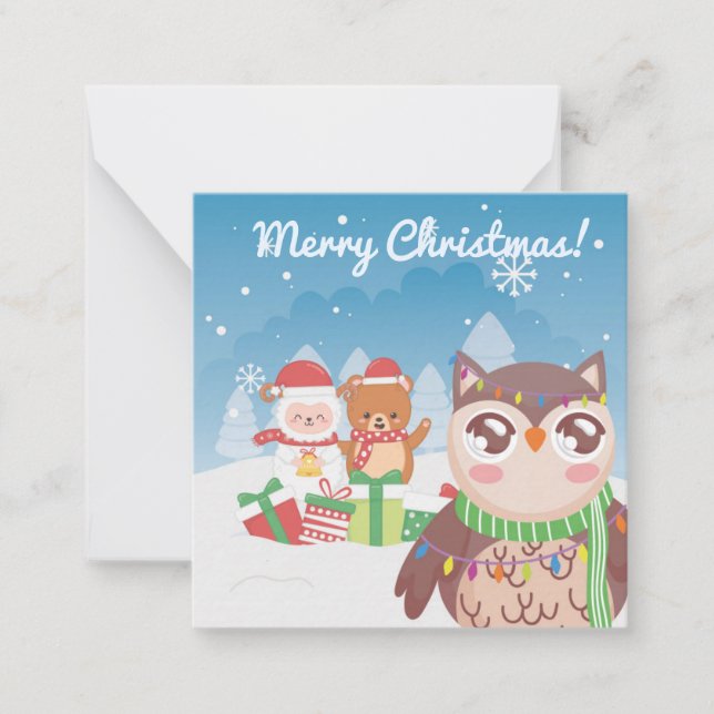 Merry Christmas/Happy New Year Note Card (Front)