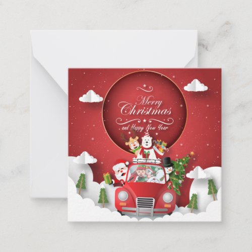 Merry ChristmasHappy New Year Note Card