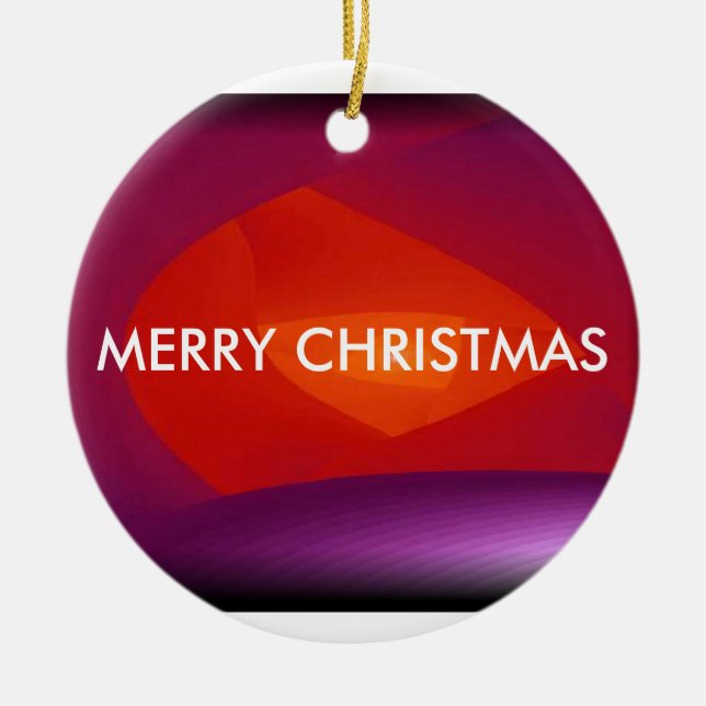 MERRY CHRISTMAS/ HAPPY NEW YEAR/ORNAMENT CERAMIC ORNAMENT (Front)