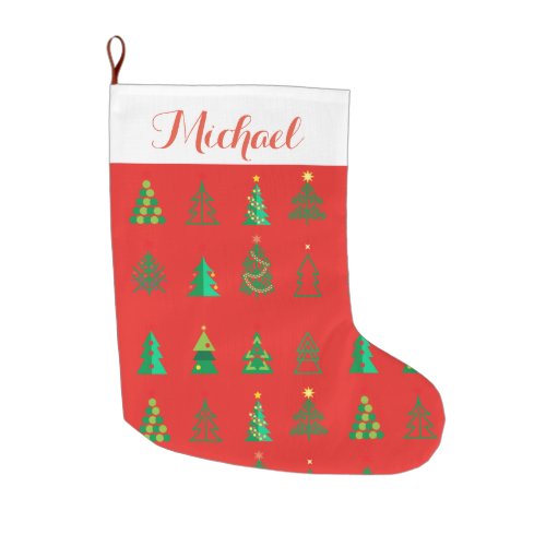 Merry Christmas  Happy New Year Ornamental Large Christmas Stocking