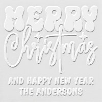 Merry Christmas Happy New Year Personalized Name
