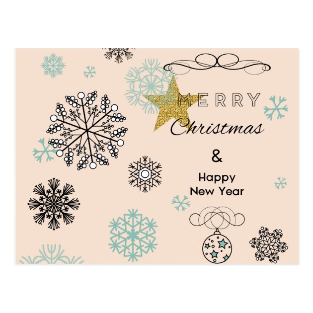 Merry Christmas & Happy New Year Postcard