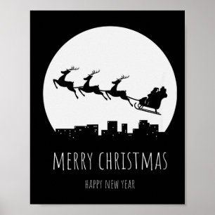 Merry Christmas Happy New Year Poster