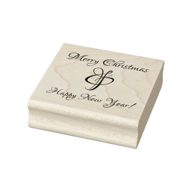 Merry Christmas & Happy New Year Rubber Stamp (Stamp)