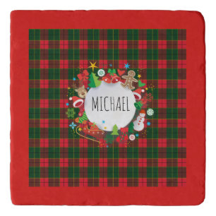 Merry Christmas & Happy New Year! Scotland Pattern Trivet