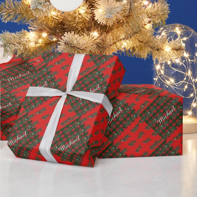 Merry Christmas & Happy New Year! Scotland Pattern Wrapping Paper (Holidays)