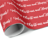 Professional classical handwriting name custom red wrapping paper