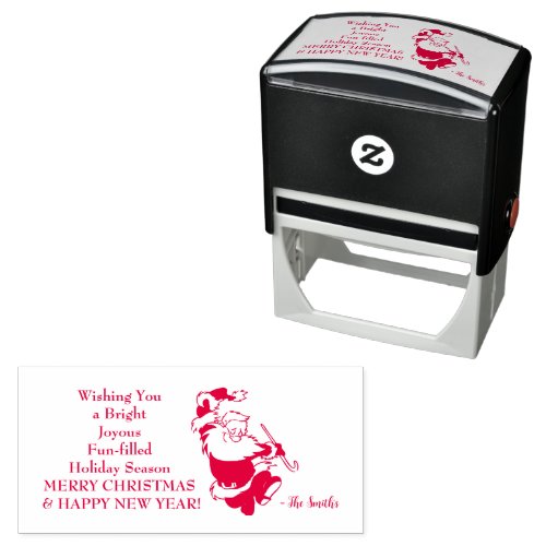 Merry Christmas Happy New Year Self_inking Stamp