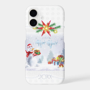 Merry Christmas & Happy New Year! Snowman 20XX iPhone 17 Case