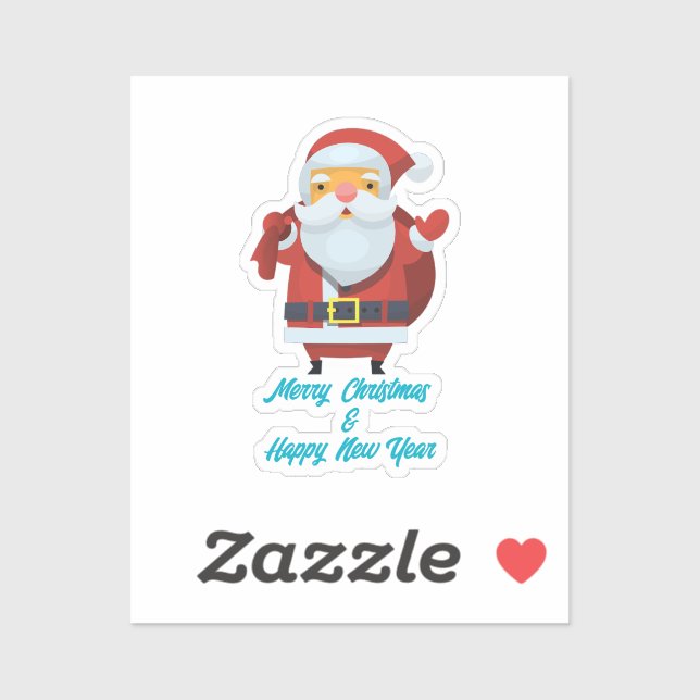 Merry Christmas & Happy New Year Sticker (Sheet)