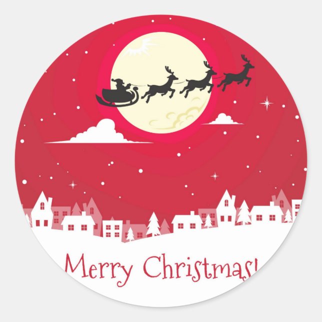merry christmas happy new year stickers (Front)