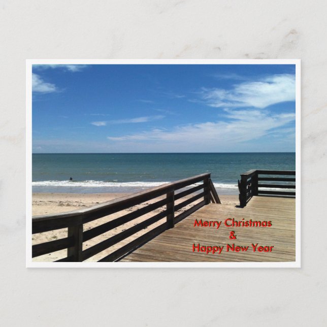 Merry Christmas & Happy New Year The MUSEUM Zazzle Holiday Postcard (Front)
