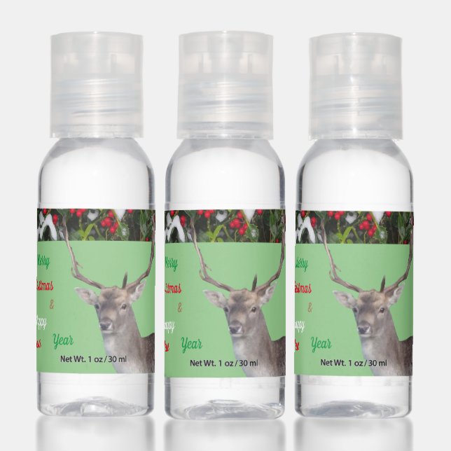 Merry Christmas & Happy New Year Travel Bottle Set Hand Sanitizer (Set)
