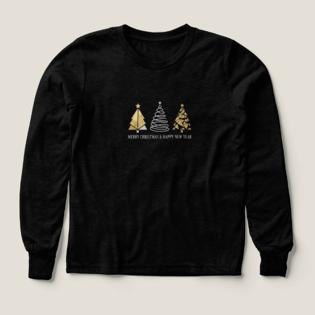 Merry Christmas & Happy New Year": Tri-Blend Shirts (Design Front)