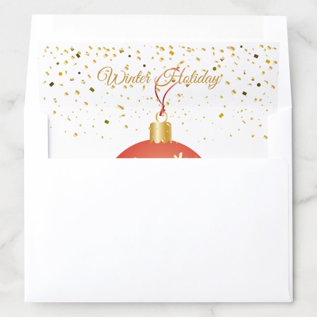 Merry Christmas & Happy New Year! XMAS Snow 2026 Envelope Liner (In Envelope)