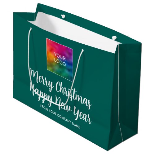 Merry Christmas Happy New Year Your Logo Here Large Gift Bag