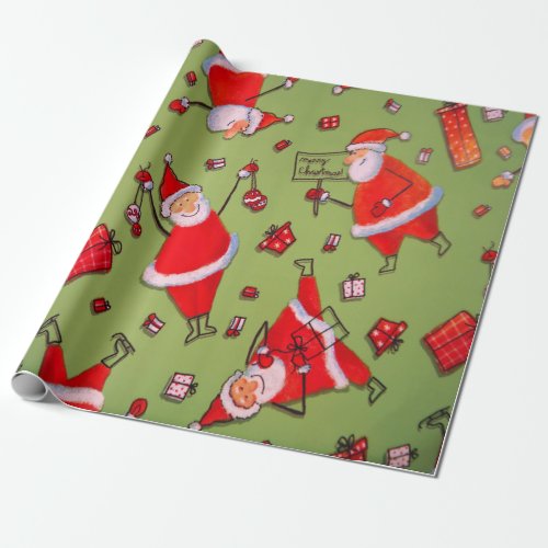 Merry Christmas Happy Santa Wrapping Paper