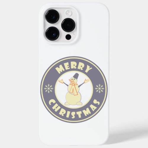Merry Christmas happy snowman famous coffe style Case_Mate iPhone 14 Pro Max Case