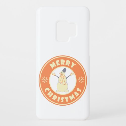 Merry Christmas happy snowman famous coffe style Case_Mate Samsung Galaxy S9 Case