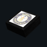 Merry Christmas happy snowman famous coffe style Gift Box<br><div class="desc">Famous coffe style logo with Merry Christmas typography</div>