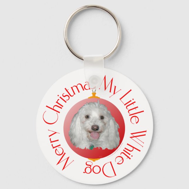Merry Christmas Havanese Keychain (Front)