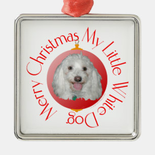 Merry Christmas Havanese Metal Ornament