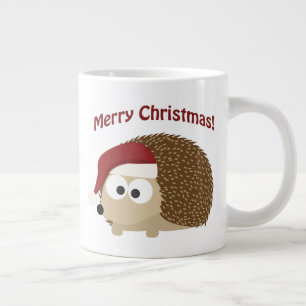 Merry Christmas Hedgehog Giant Coffee Mug