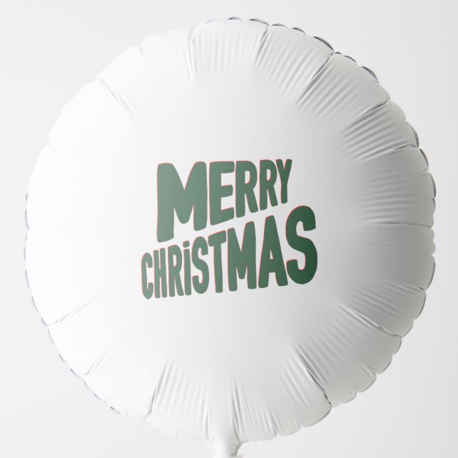 Merry Christmas Helium Balloon (Front)
