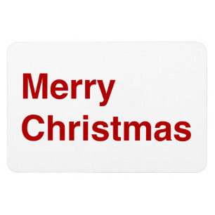 Merry Christmas Helvetica Magnet